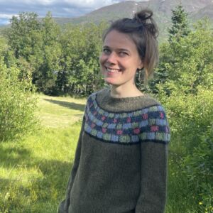 Mósaík sweater knitting pattern