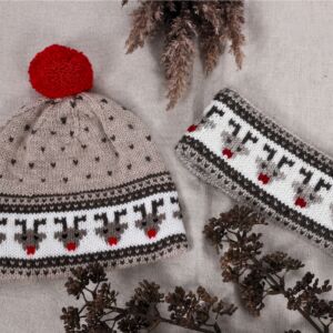 Jólagleði hat & head band knitting pattern