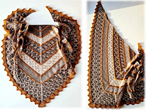 Safíra shawl knitting pattern